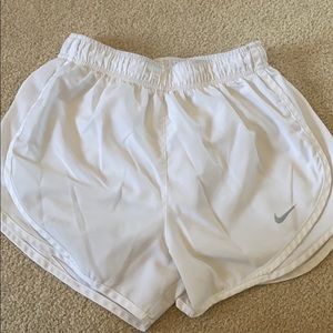 white nike shorts